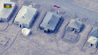 Видеозапись уничтожения полевого пункта управления и танков ВС Армении