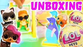 LOL Surprise Pets Unboxing with Dog Park! Featuring Treasure, Vacay Babay, and Curious QT!