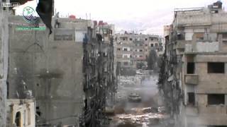 Syria - BMP and T-72 tank targeting FSA cameraman