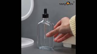 Flat Glass Essential Oil Dropper Bottle