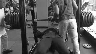 Mark 'Red Hulk' Atkinson 330kg smith bench and 300kg x4