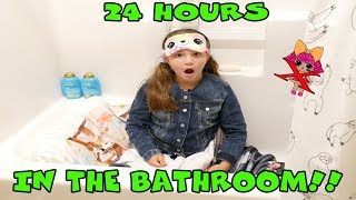 24 Hours In The Bathroom! 24 Hours With NO Lol Dolls