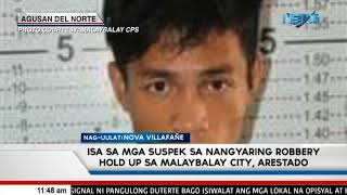 Isa sa mga suspek sa nangyaring robbery hold up sa Malaybalay City, Bukidnon, arestado