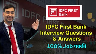 IDFC Bank Careers | IDFC Bank Interview Questions and Answers | IDFC Bank Job
