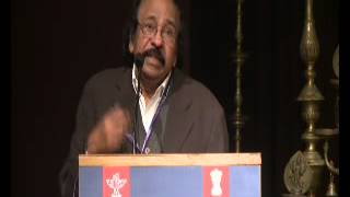 Prof. K. Satchidanandan speaking during a session in IORA A Festival of Poetry