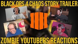ZOMBIE YOUTUBERS REACT TO BO4 CHAOS STORY TRAILER! (COMPILATION)