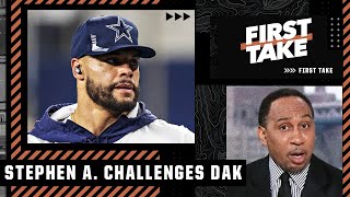 Stephen A. challenges Dak Prescott for being a QB that 'always says the right things' | First Take