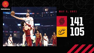 Trail Blazers 141, Cavaliers 105 | Game Highlights by McDelivery | May 5, 2021