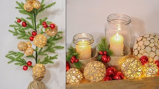 7 Jute Christmas decorations ideas with lights🎄Jute Christmas Decor🎄