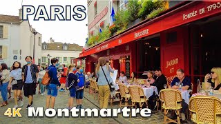 Montmartre, Paris Walking Tour- Summer 2021[4K]
