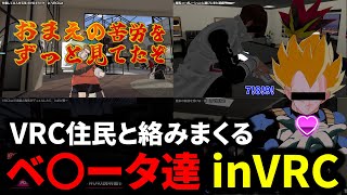 【VRChat】VRChatで住民と絡みまくるベ〇ータ達【総集編】