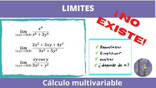 Demostrar que el limite NO existe| Método de las trayectorias | Cálculo multivariable