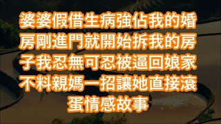 婆婆假借生病強佔我的婚房剛進門就開始拆我的房子我忍無可忍被逼回娘家不料親媽一招讓她直接滾蛋#情感故事