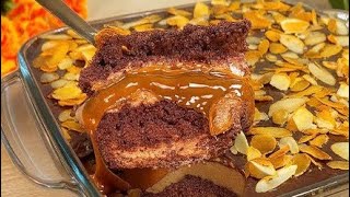 Dreamy chocolate caramel dessert in 10 minutes! Quick and very tasty!