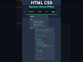 CSS Menu Hover Effect Modern Smooth #shorts