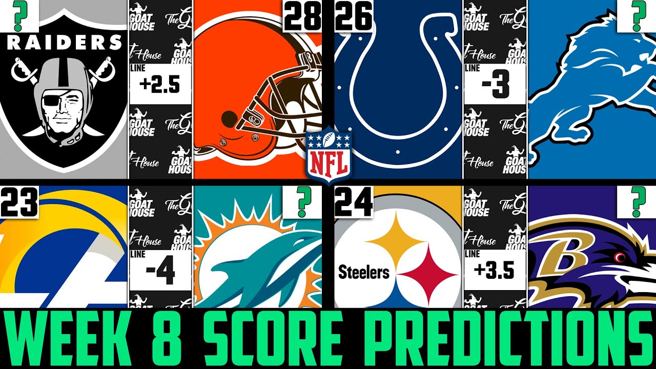 NFL Week 8 Score Predictions 2020 (NFL WEEK 8 PICKS AGAINST THE SPREAD ...