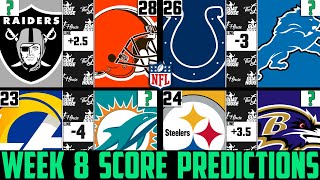 NFL Week 8 Score Predictions 2020 (NFL WEEK 8 PICKS AGAINST THE SPREAD 2020)