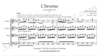 Vivaldi : Four Seasons - Winter - Largo - String Quartet