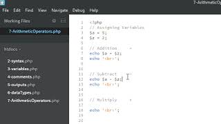 8 - Arithmetic Operators - PHP Basics