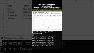 Automate Google Sheets with Python in 5 Minutes (gspread Tutorial) #python #googlesheets