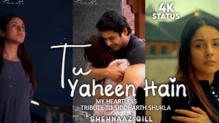 Tu Yaheen Hain ( Tribute ) : Siddarth Shukla - Shehnaaz Gill | Full Screen Status Video | #sidnaaz