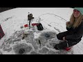 first ice crappie and perch maine ice fishing