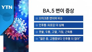 BA.5, 인후통· 피로감 ↑...진단검사·먹는 치료제 늘려야 / YTN