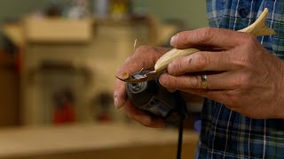 Sharpening A Crooked Carving Knife Blade