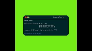Python Numpy - NumPy array to text file