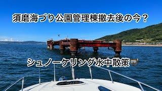 須磨海づり公園管理棟撤去後の今？シュノーケリング水中散策