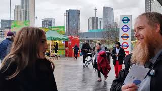 After She Rethought, She Is back to talk to Yusuf! Speakers Corner Stratford Sam Dawah