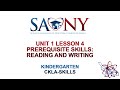 Kindergarten CKLA Skills - Unit 1 Lesson 4 Prerequisite Skills: Reading and Writing