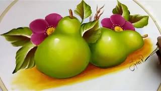 Como Pintar Frutas / Peras / How To Paint Pears