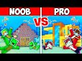 MIKEY vs JJ Family: NOOB vs PRO: UNDERWATER HOUSE Build Challenge in Minecraft