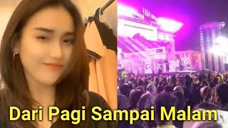 Seru    !!!! Gladi Resik ayu ting ting Sebelum live Konser, Fans berdesak desakan