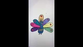 This is how to draw a peacock in seconds! Teach you to draw a shiny peacock, it is very beautiful w