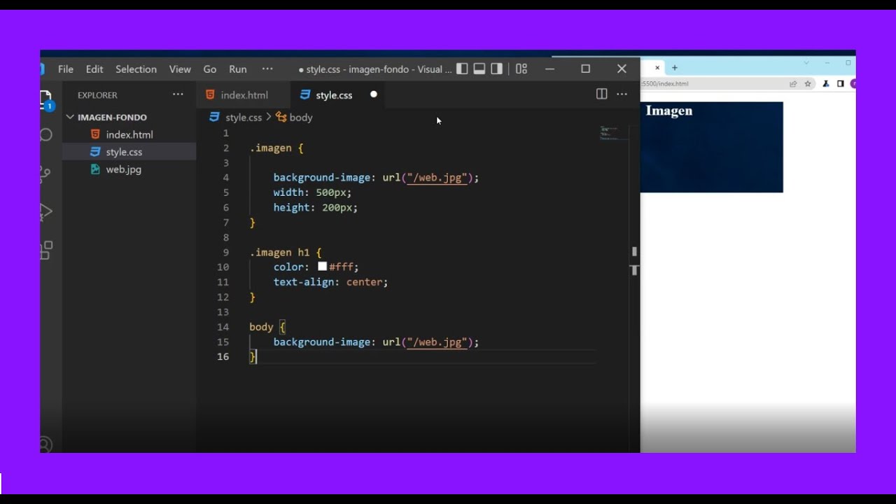 Como Poner Una Imagen En Html En Visual Studio Code 2023 🚀 ...