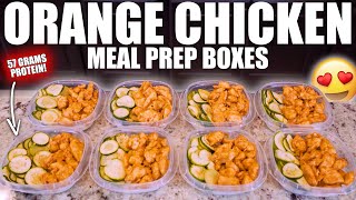 BODYBUILDING ORANGE CHICKEN MEAL PREP BOXES | My Favorite Healthy & Low Calorie Meal Prep!