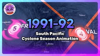 1991-92 South Pacific Cyclone Season Animation