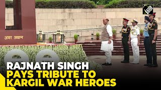 25th Kargil Vijay Diwas: Defence Minister Rajnath Singh pays tribute to Bravehearts