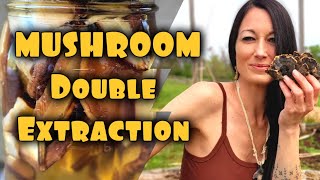 HOW TO MAKE A MUSHROOM DOUBLE EXTRACTION #mushroom #herbalmedicine