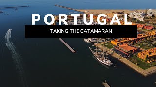 On a catamaran on the Atlantic Ocean with a dog | First day of charter | Sailing in Portugal 2022