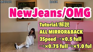 【 Tutorial / 振付解説 】【 NewJeans / OMG 】MIRRORED 反転 /BACK 後ろ姿