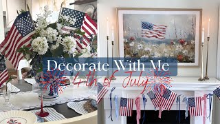 Patriotic Decorate with me, Summer decor ideas, 4th of July decorate with me, 2026 summer decor