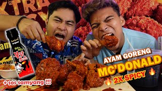 AFIQ \u0026 RISS MAKAN 10 KETUL AYAM MCD 2X SPICY + SOS SAMYANG !!! (MUKBANG)