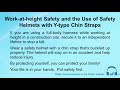 Work-at-height Safety and the Use of Safety Helmets with Y-type Chin Straps