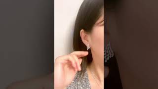 18K金天然鑽石流蘇羽翼耳釘#jewelry #earrings #diamond