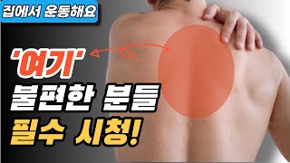 날개뼈(견갑골) 안쪽 통증을 위한 운동, 스트레칭! 등과 목이 편해집니다!