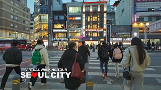 Downtown Seoul Evening Walk in Jongno Street, Seoul, South Korea, Travel, 4K