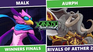 Xanadu Homecoming: Winners Finals - Malk (Wrastor, Clairen, Zetterburn) Vs. Aurph (Loxodont) RoA II